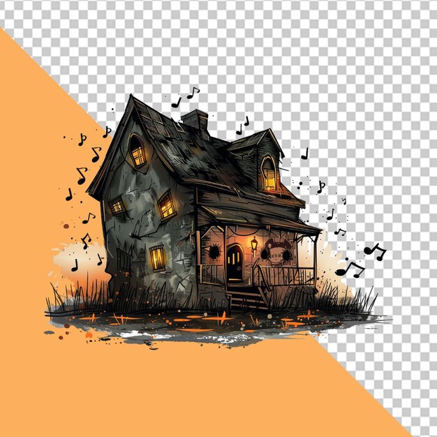 PSD halloween illustration halloween background happy halloween day png