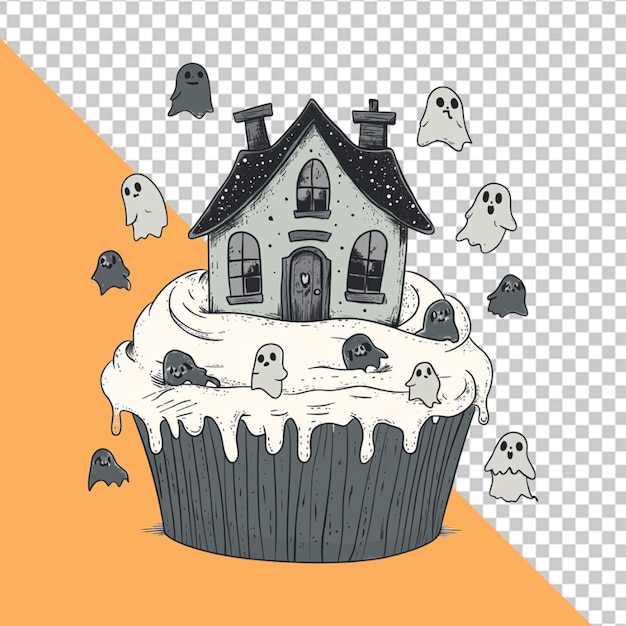 PSD halloween illustration halloween background happy halloween day png