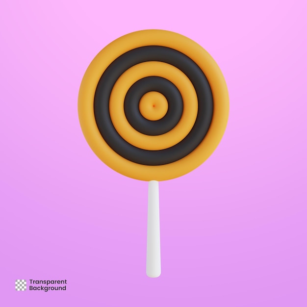 halloween lolipop 3d illustration