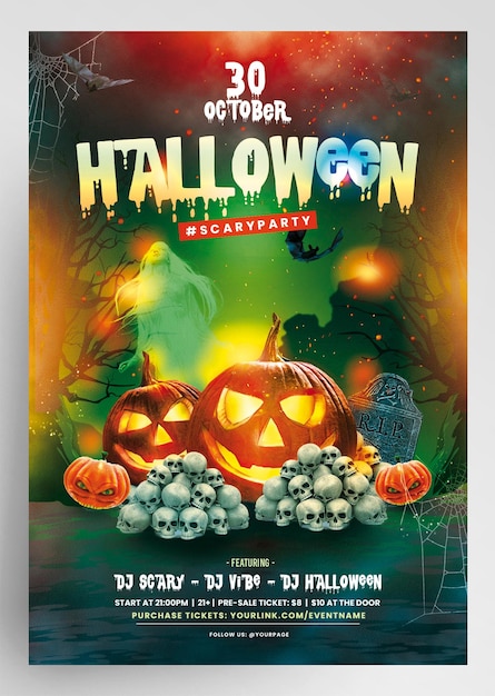 The Halloween Night Vibe Event Flyer Template