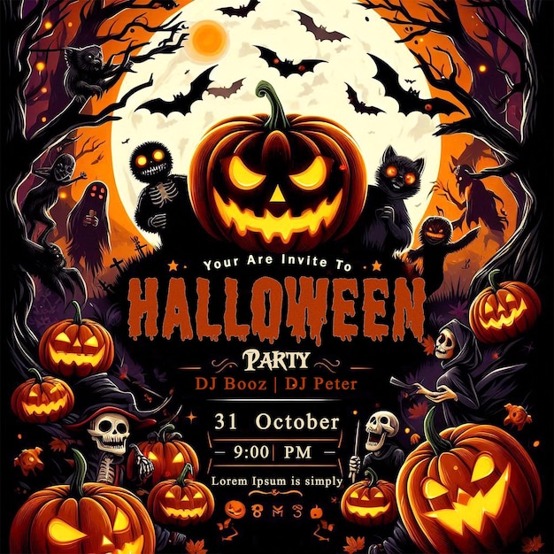 Halloween party invitation