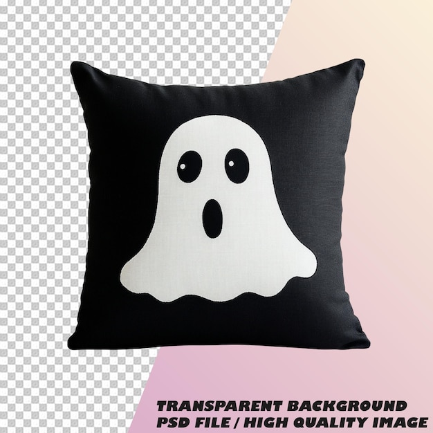 PSD halloween pillow design isolated on transparent background psd file