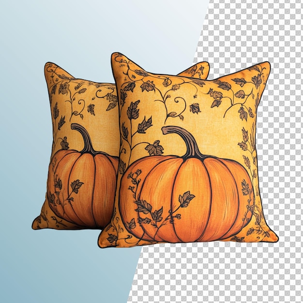 PSD halloween pillows on transparent background