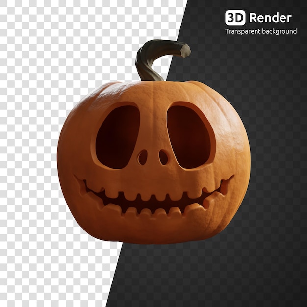 Halloween pumpkin 3d render isolated