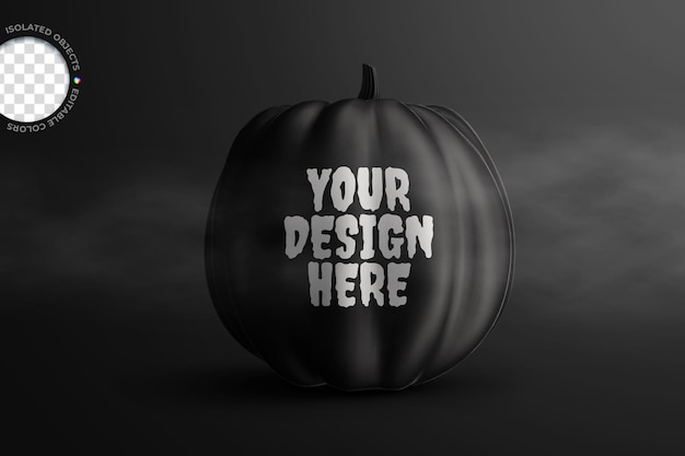 Halloween pumpkin mockup editable color isolated