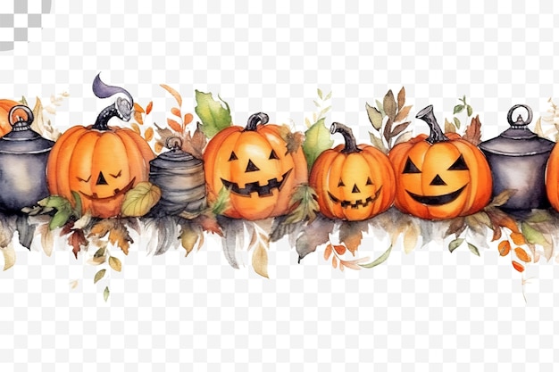 Halloween and pumpkin transparent background