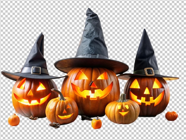 PSD halloween pumpkins with a witch on it