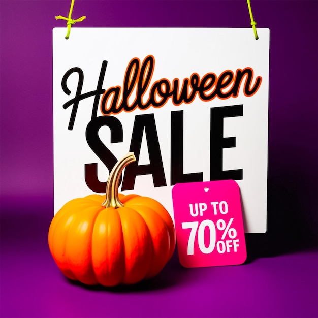 PSD halloween sale poster design