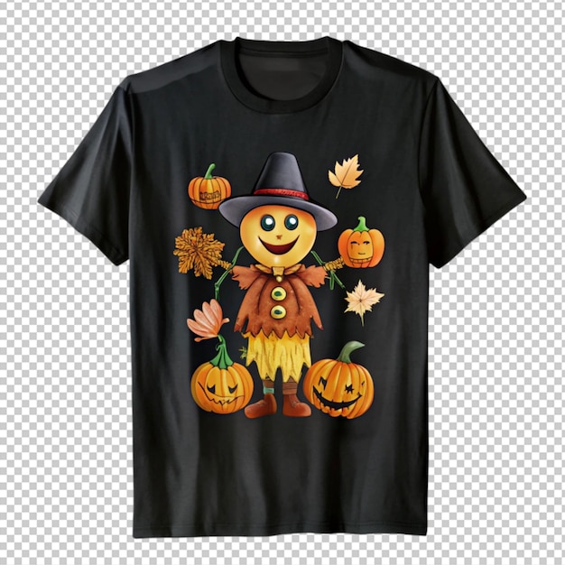 PSD halloween scare crow black t shirt halloween