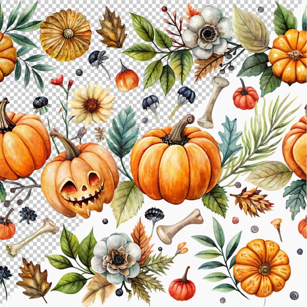 PSD halloween seamlessborderwithpumpkins