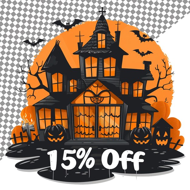 PSD halloween special offer isolated background