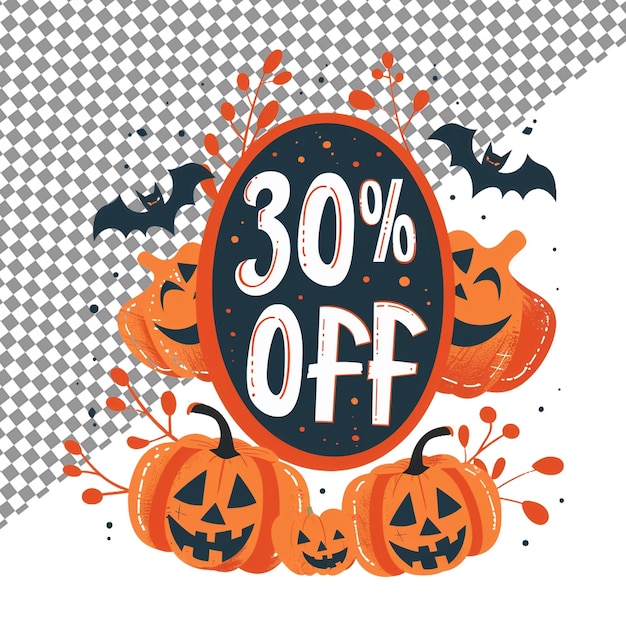 PSD halloween special offer isolated background