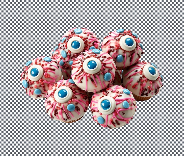 Halloween sweet Eyeballs candy isolated on transparent background