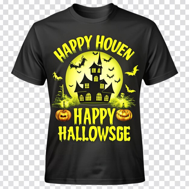 PSD halloween t shirts isolated on transparent background