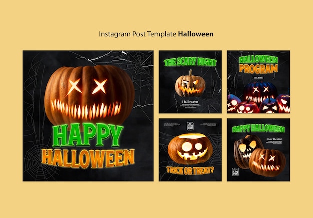 PSD halloween template design