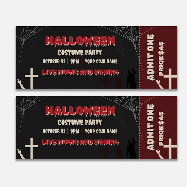 Halloween Ticket Template