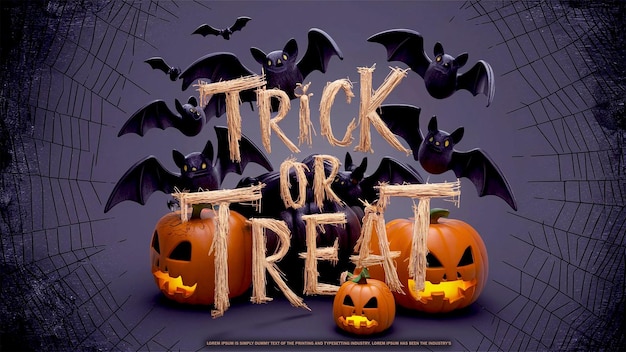 Halloween trick or treat concept design