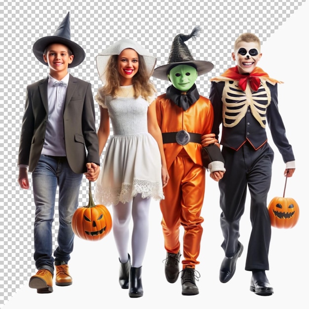 PSD halloween walk on transparent background