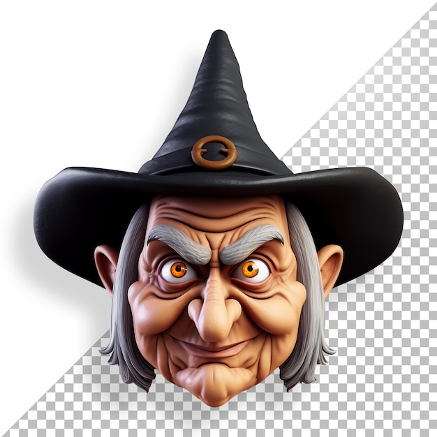 Halloween witch 3d icon