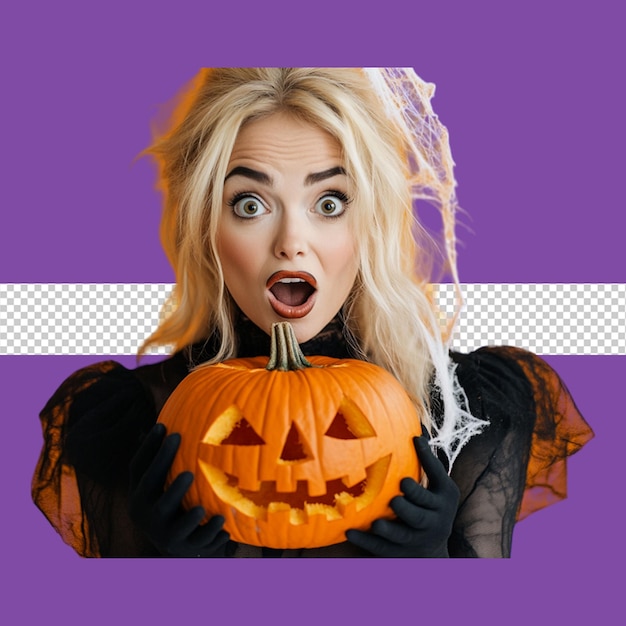 PSD halloween witch character png