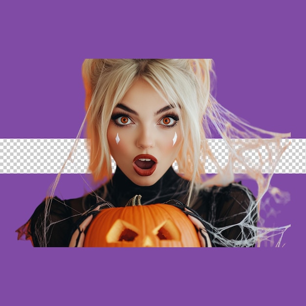 PSD halloween witch character png