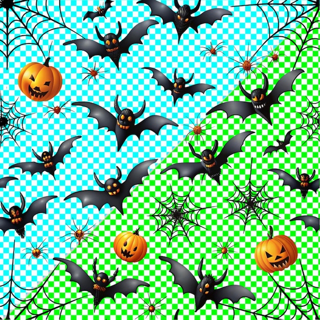 Halloween with spider on white background