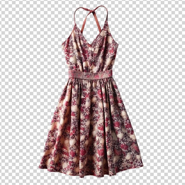 PSD halter dress isolated on transparent background