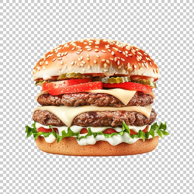 hamburger isolated on transparent background PNG image with background removed