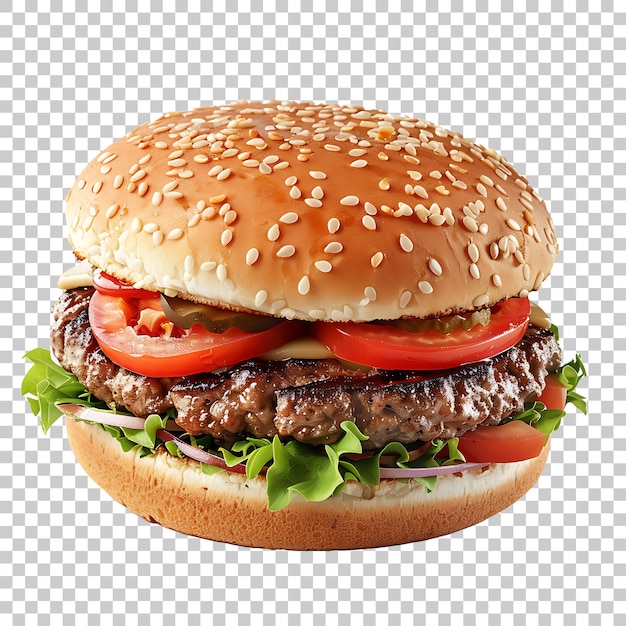 Hamburger png isolated on transparent background