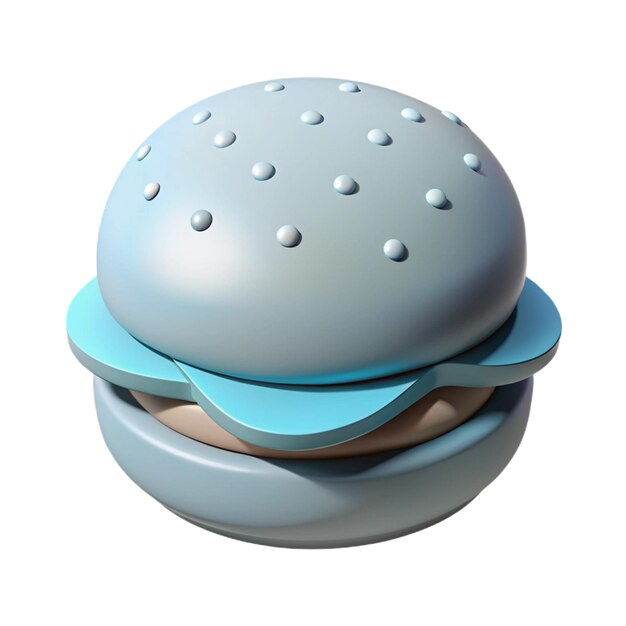 a hamburger with a blue lid that says burger on it