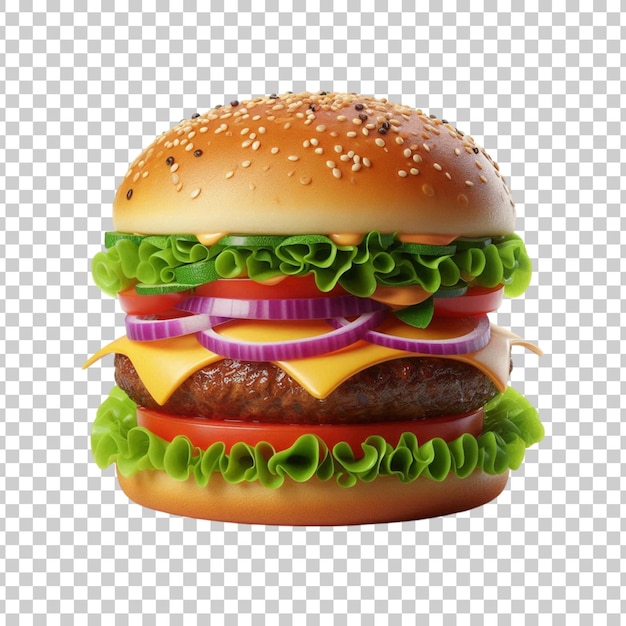 a hamburger with a green onion on it and a red onion on the top