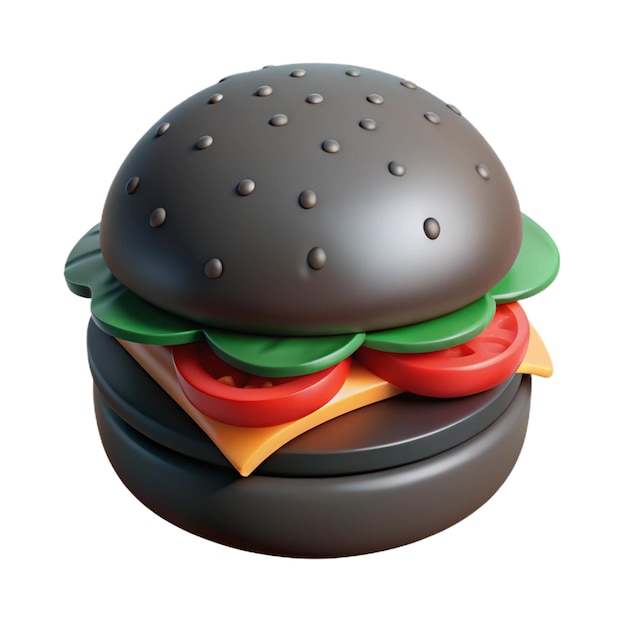 PSD a hamburger with a hamburger on top of it