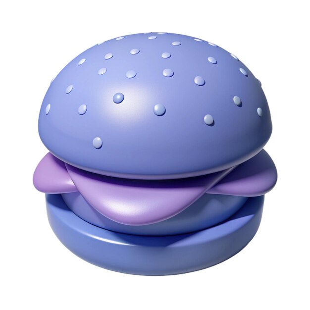 a hamburger with a purple cover and a purple top