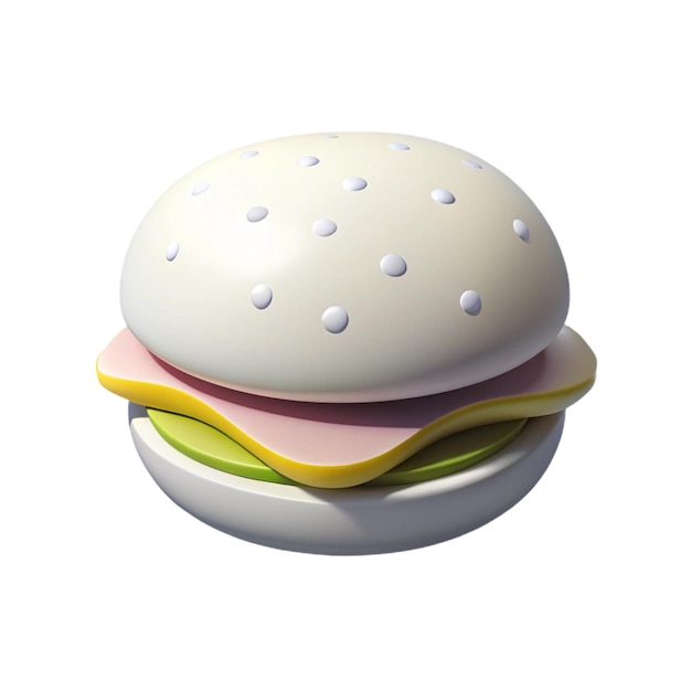 PSD a hamburger with a white background and a white background