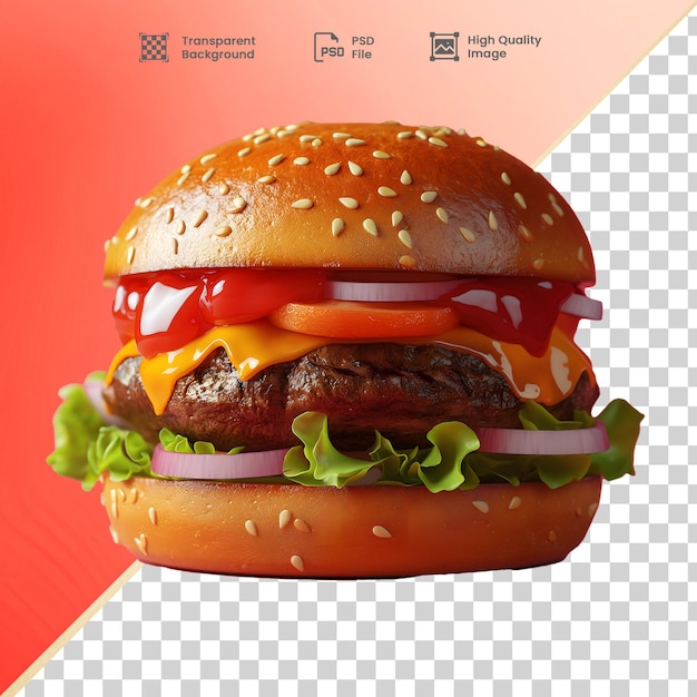 Hamburguer Suculento em Fundo Rosa Juicy Burger on Pink Background