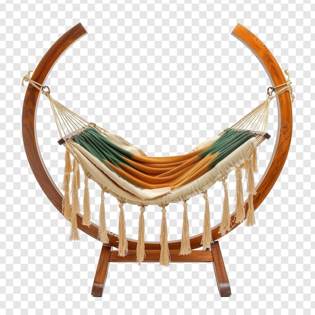 PSD hammock chair front view full length isolate on transparency background