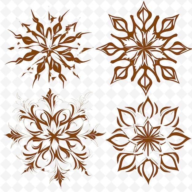 Hand Cut Paper Snowflake Borderlines With a Suminagashi Effe PNG Cute Christmas Decor Collections