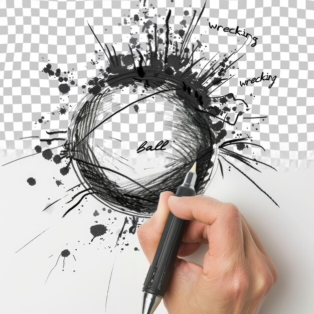 PSD a hand drawing of a globe with the word  fall  on it