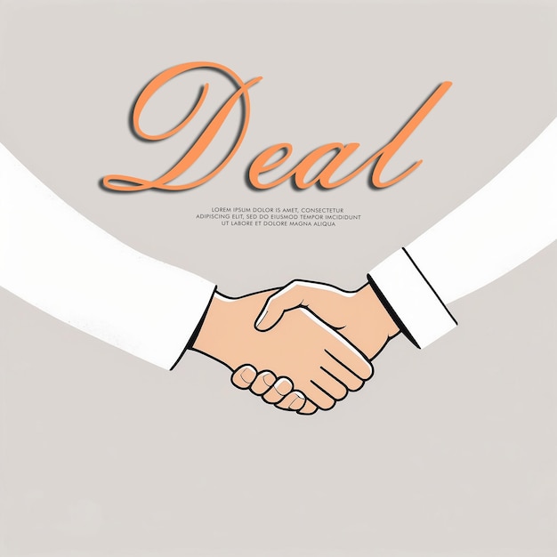 Hand drawn business deal