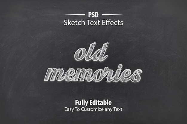 Hand Drawn Editable Sketch Text Effect