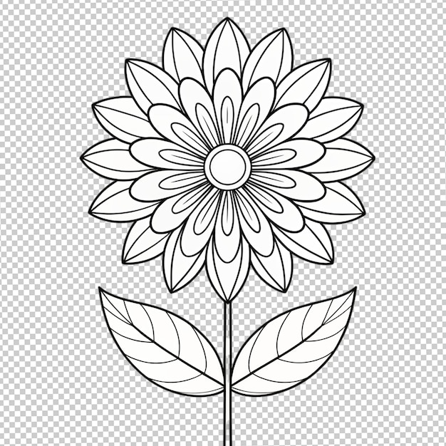 PSD hand drawn floral illustration