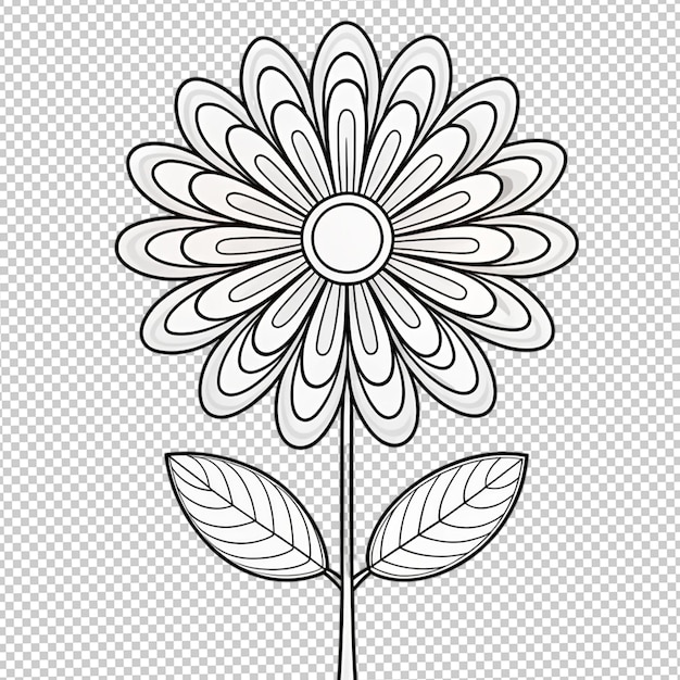 PSD hand drawn floral illustration