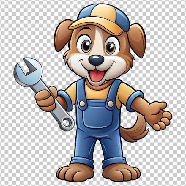 Hand drawn handyman cartoon png