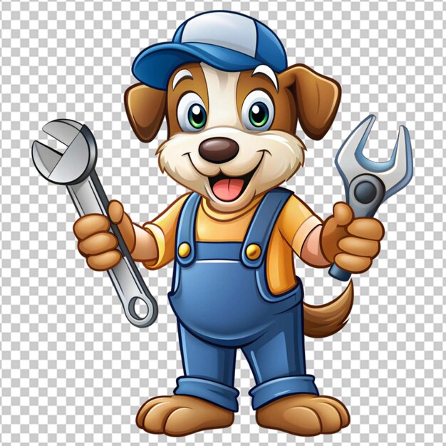 Hand drawn handyman cartoon png