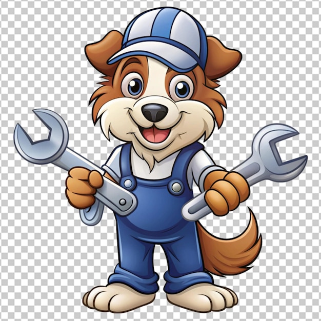 Hand drawn handyman cartoon png