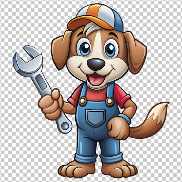 Hand drawn handyman cartoon png