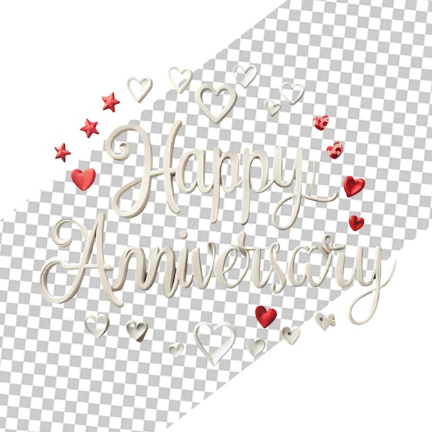 PSD hand drawn happy anniversary lettering background