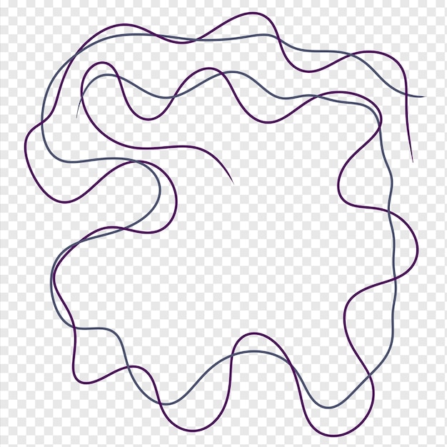 PSD hand drawn illustration of a ribbon element design