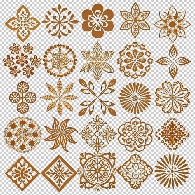 hand drawn stencil element collection