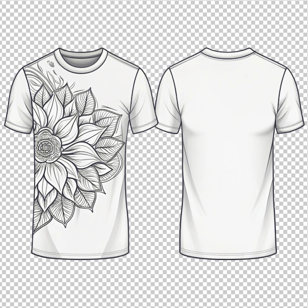 PSD hand drawn tshirt outline